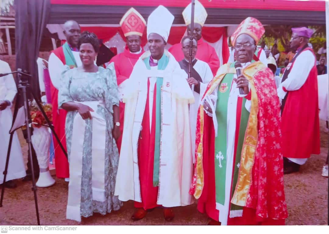 Ordination service with clergy and family